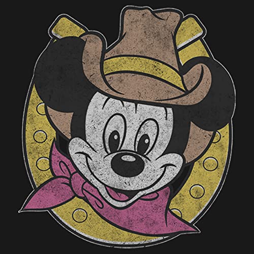Disney Characters Cowboy Mickey Girl's Solid Crew Tee2