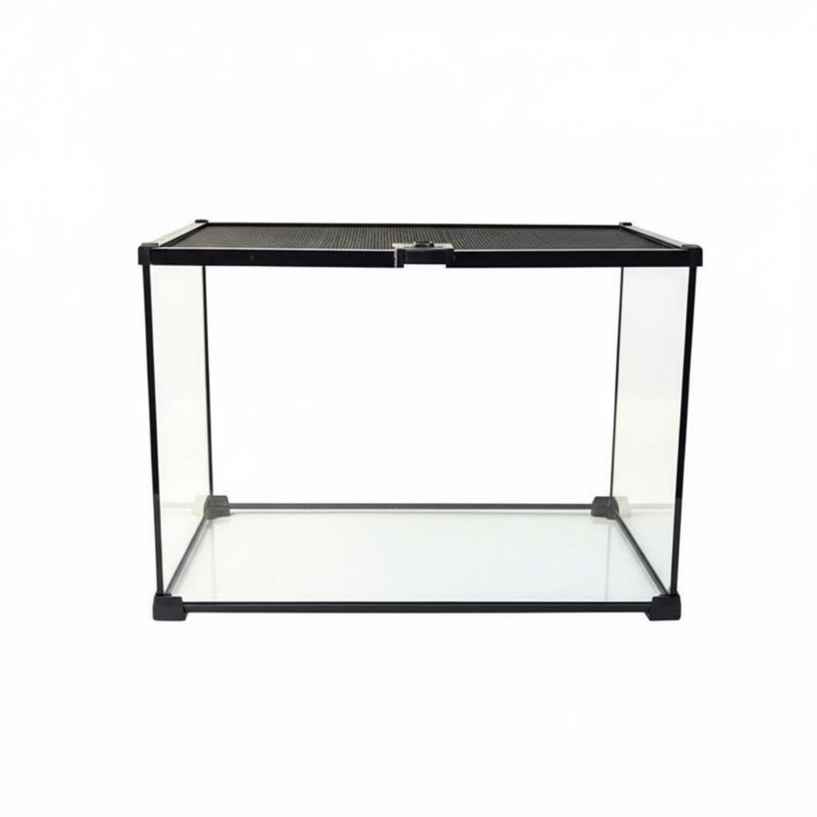 Terrario per Rettili in Vetro Resistente con Visione Panoramica Struttura Impilabile Ventilazione Ottimale Chiusura di Adatto a Casa E Allevamento, 50x30x35cm