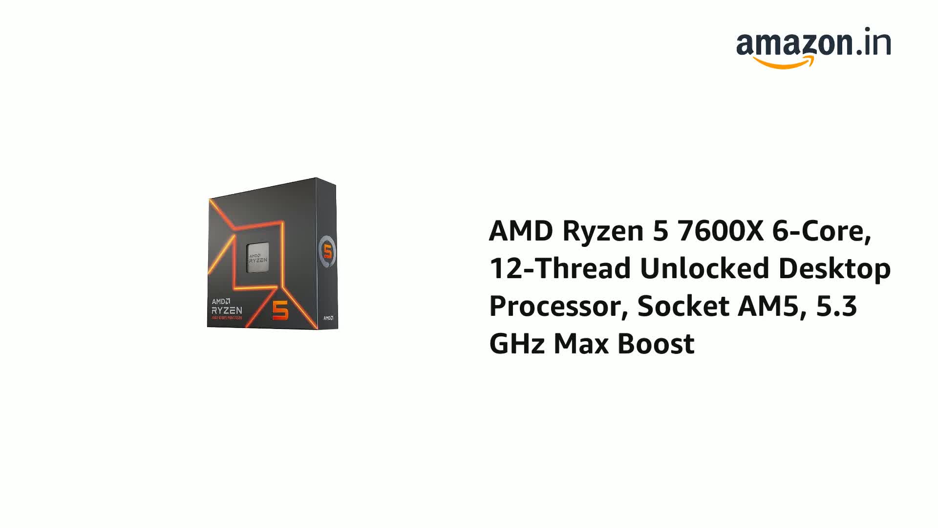 Amazon.in: Buy AMD 7000 Series Ryzen 5 7600X Desktop