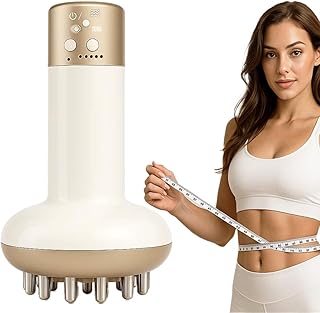 Lymphatic Drainage Massager & Anti Cellulite Massage Tool, Reduce Stretch Marks & Cellulite, for Legs, Arms & Belly, Body Sculpting Machine with Microcurrent, Light, Heat & Vibration,White