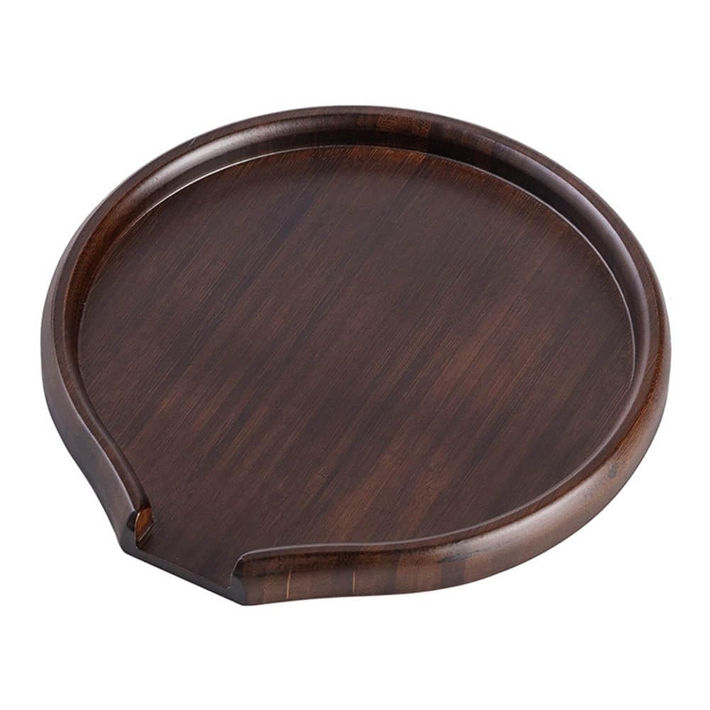 Srutueo Bamboo Round Tea Tray, Tea Cake Accessories Tea Tray, Review Tea Tray Accessories