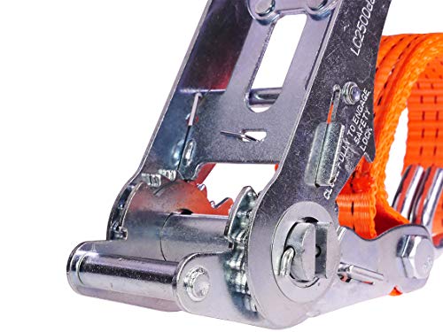 INDUSTRIE PLANET 10 Stück 5000kg 8m Spanngurte mit Ratsche Ergo Langhebelratsche 50mm 2500 daN Ratschengurte Zurrgurte – Bild 7