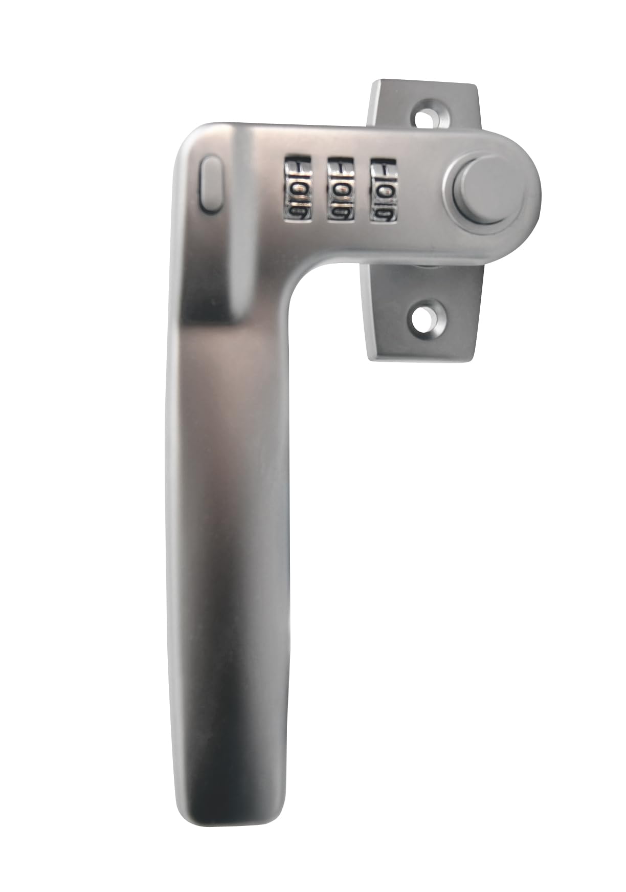 Poignée de fenêtre avec serrure à code HOME IT SecuraLink-L 25200 argenté butée gauche