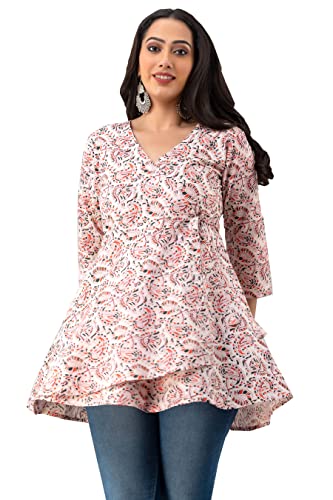 Image of feranoid Women Cotton Angrakha Kurti