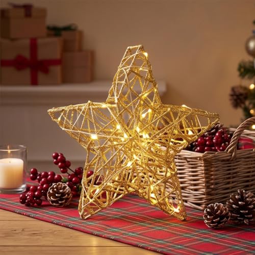 Metal Christmas Hanging Star Lights for Home Decor, Star Decorations (S) - image 5