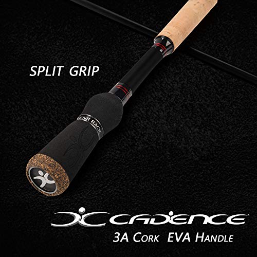 Cadence Fishing Cr5 Spinning Rods | 30 Ton Carbon | Fuji Reel Seat | Stainless Steel Guides With Sic Inserts | Cr5-701S-Mlf #TOP7