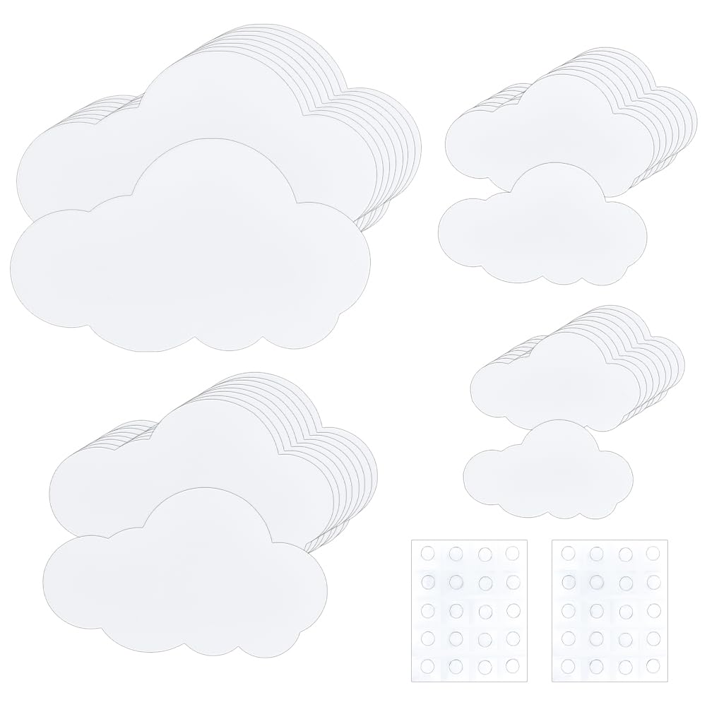 Découpe en forme de nuage en papier épais 4 tailles pour loisirs créatifs et scrapbooking