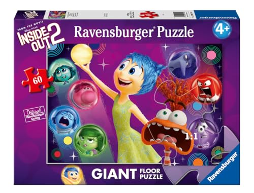 Ravensburger - Inside Out 2, Puzzle 4+ Anni, Giant Floor Puzzle Da 60 Pezzi