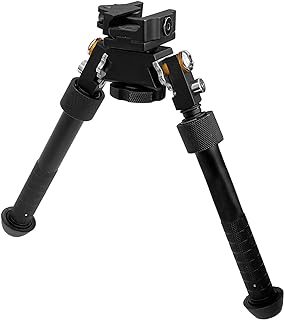 Sutekus Adjustable Bipod with Quick Detach Lever, Swivel Tiltable Quick Release Bipod for Hunting and Outdoor, Black - Sutekus