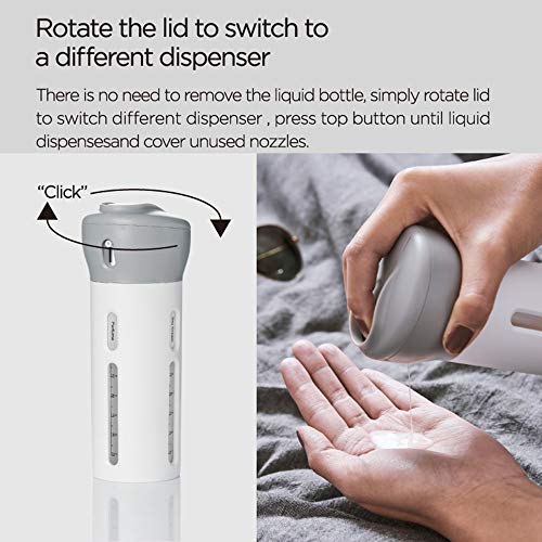 Honorall Conjunto de frascos de viagem portáteis Conjunto de 4-em-1 tamanho de viagem à prova de vaz