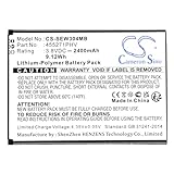 CS Replacement Batteries for BrightVIEW,SEW-3043W,SEW-3043WP,SEW-3043WN,Bright View Baby Monitor 455271PHV 2400mAh / 9.12Wh BabyPhoneCS