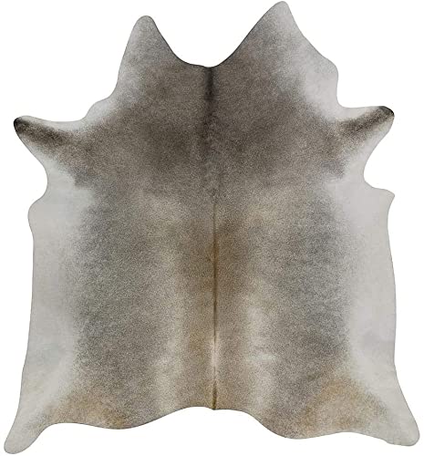 Large Cowhide Rug - Gray Cow Skin Cow Hide Grey / White Premium Cow Hide Leather Area Rug 5 ft X 7 ft Hair On