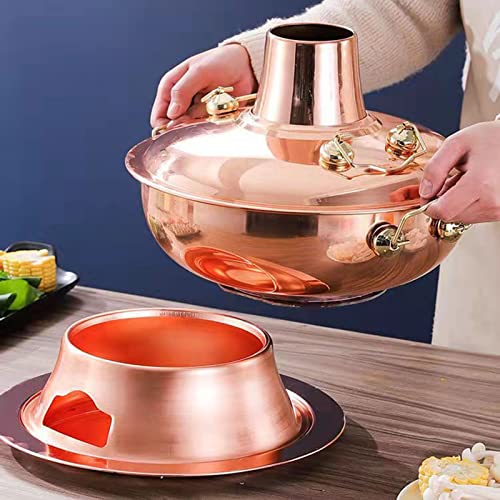 Olla Hotpot Chino Charcoal Shabu Shabu de Acero y Cobre miniatura 6