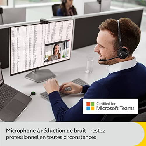 Jabra Engage 55 – Micro-casque mono sans fil avec adaptateur DECT USB-A Link 400, Microphone à réduction de bruit, Portée étendue – Certifié Google Meet/Zoom – Compatible UC – Noir - Les Beatles, Paul McCartney, John Lennon, RIngo Starr, George Harrison Jabra Engage 55 - Micro-casque mono sans fil avec adaptateur DECT USB-A Link 400, Microphone à réduction de bruit, Portée étendue - Certifié Google Meet/Zoom - Compatible UC - Noir – Image 6
