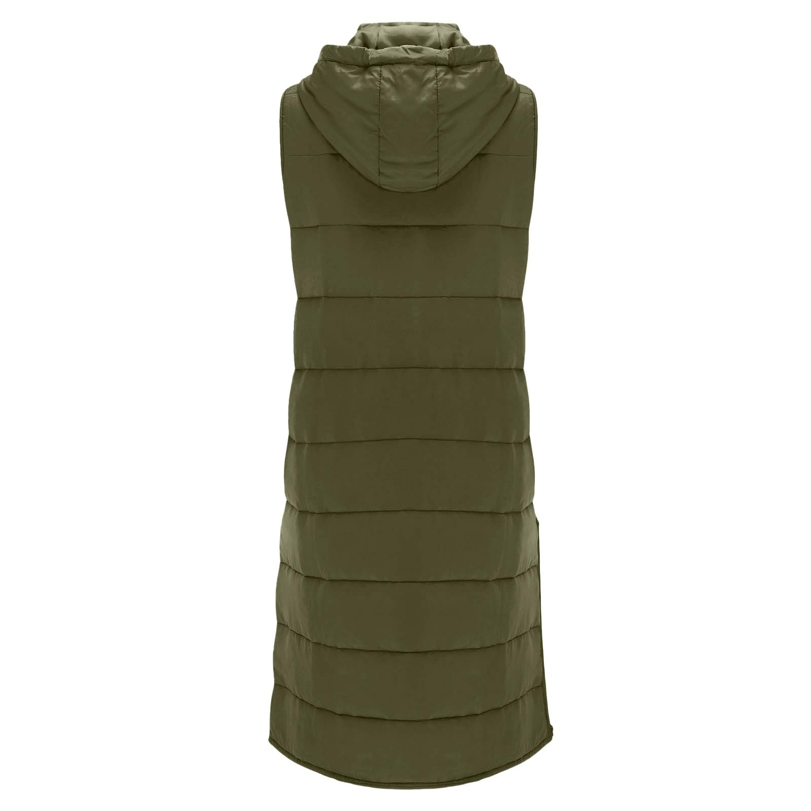 Generisch Veste matelassée unie avec cardigan sans manches, manteau long