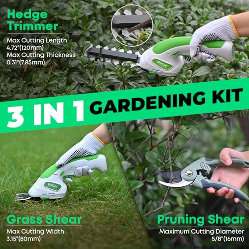 7.2V Hedge Trimmer Cordless | 2-in-1 Handheld Electric Shrub Trimmer & Grass Shear with Pruning Shears | 3.0Ah Lightweight Rechargeable Battery Powered for Garden, Yard, Lawn 7.2V Hedge Trimmer Cordless | 2-in-1 Handheld Electric Shrub Trimmer & Grass Shear with Pruning Shears | 3.0Ah Lightweight Rechargeable Battery Powered for Garden, Yard, Lawn - Image 2