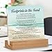 Christian Religious Gifts for Friends Coworkers, Footprints in the Sand Office Acrylic Desk Decor, Motivational Gifts for Women Men Besties
