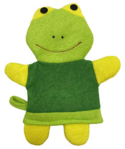 Waschhandschuh Frosch Waschlappen mit Tiermotiv für fröhlichen Badespaß, Waschhandschuh für Babys und Kinder ab 0+ Monaten Cover
