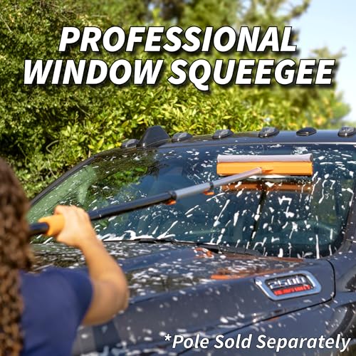 Image of 15 inch Window Washer Squeegee Attachment / / Multi-Use Squeegee for Car and Window Cleaning Fits All Extension Poles with Standard Acme Thread / / Professional Window Cleaning Tool (Pole Sold Separately)