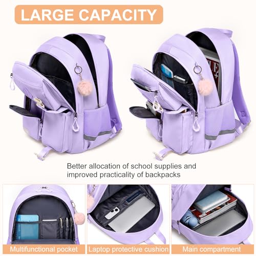 Image of School Backpack for Teen Girls, Cute College Backpacks for Kids Students