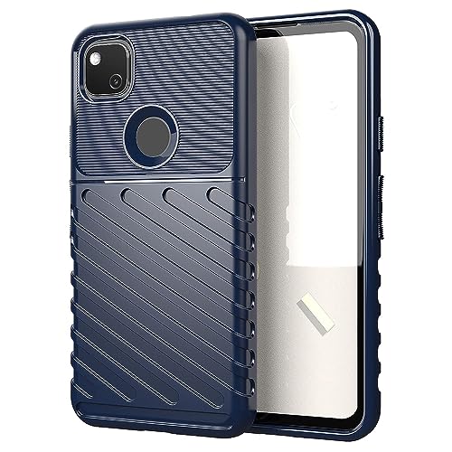 Image of Shockproof Back Cover Case for Google Pixel 4a 4G | 360 Degree Protection | Protective Design | Anti-Scratch Tough Slim TPU Case for Google Pixel 4a 4G (Blue)