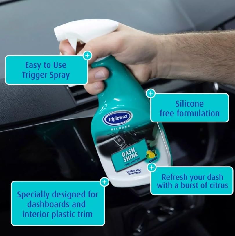 Triplewax Dash Shine 500 ml – Cleans & Restores Dashboard with Anti-Static Finish