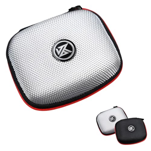 Case Porta Fone De Ouvido Rígido Compacto Bolsa Estojo Para Fones In Ear Bluetooth Com Ou Sem Fio Cabo USB Preto Organizador Viagem (Prata)