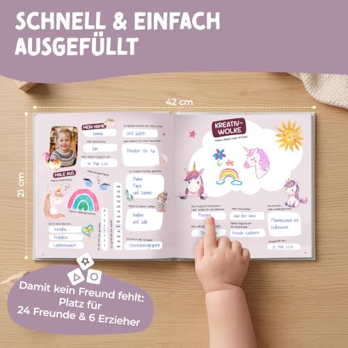 lila liebt dich Freundebuch Kindergarten Einhorn I Kindergarten Freundebuch – Ansicht 4