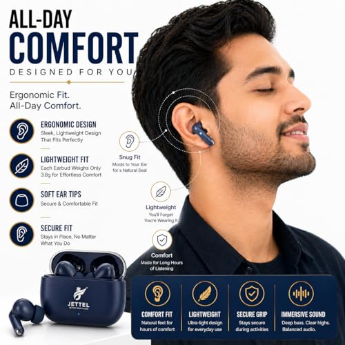 Image of Ear Buds Wireless, Earbuds, Bluetooth Earphones Wireless 5.4v, 50H Playtime