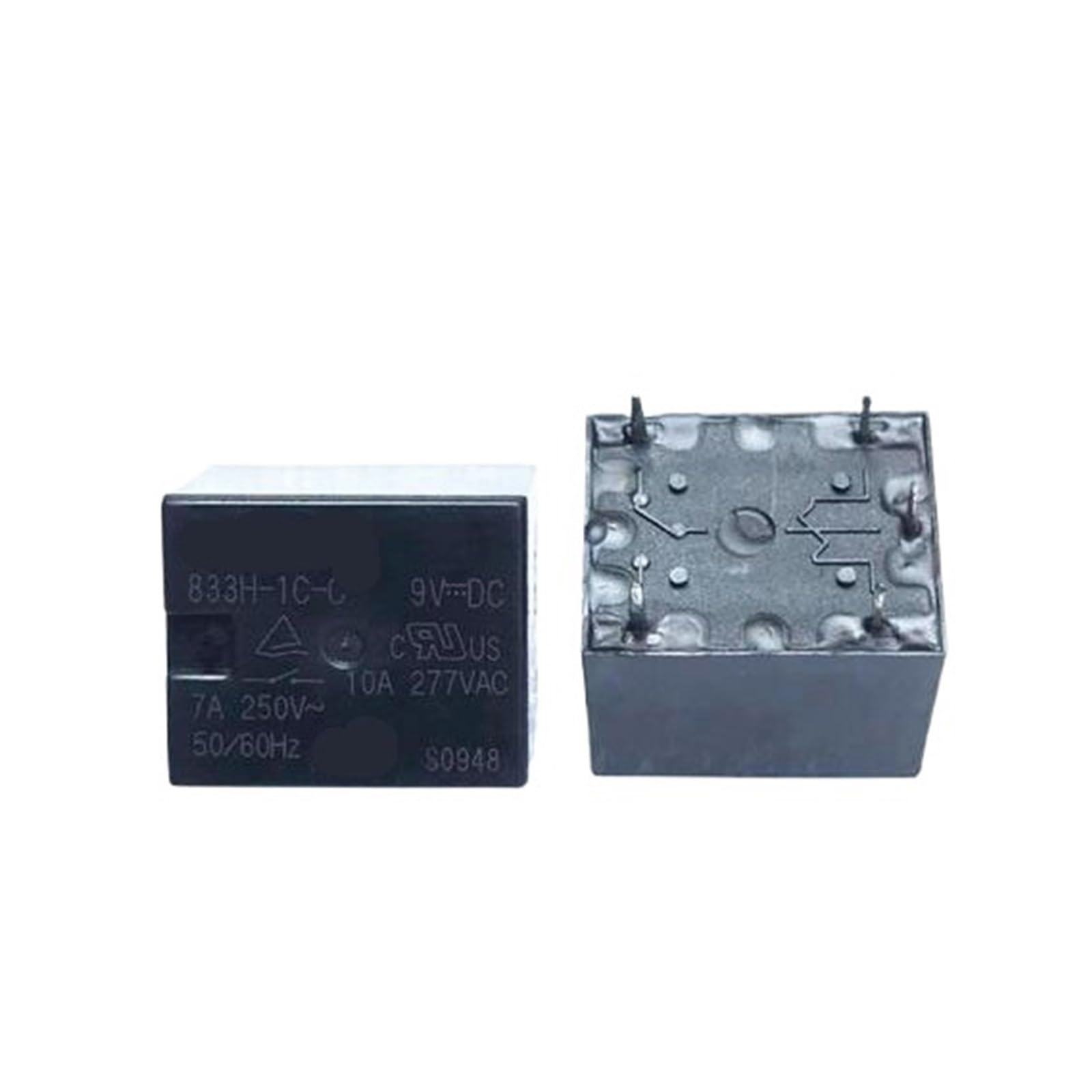 OSHZIKJII 9V relay 833H-1C-C-9VDC 833H1CC9VDC 833H 1C C 9VDC 10A 5PIN(2PCS)