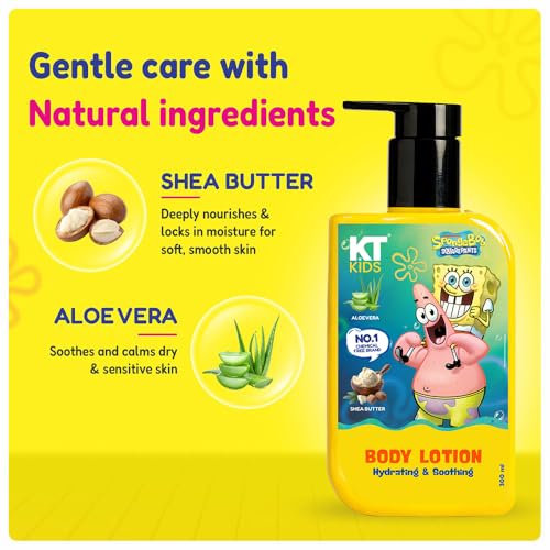 Image of Summer Body Lotion for Kids | Pediatrician Approved & 100% Vegan | Deep Hydration with Shea Butter & Aloe Vera | Non-Greasy Daily Skin Care for Sensitive Skin | 300ml