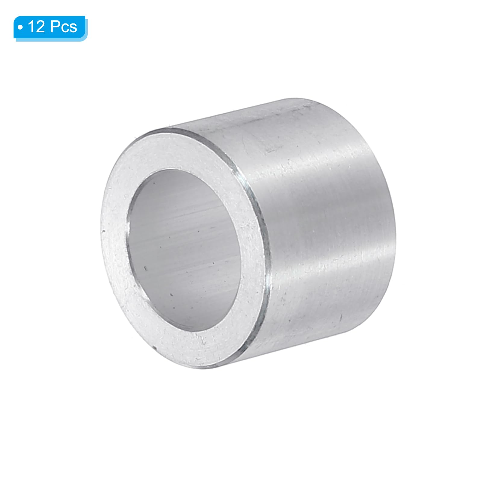 PATIKIL M10 Aluminum Spacers, 12pcs 3/8" x 5/8" Round Metal Spacers for 3/8 or M10 Screw Bolts - Image 3