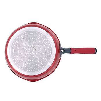 ★新品★送料込★格安★ベストコ  デリシャスサインエボルトフライパン8点セット赤 ベストコ NM-144 フライパン 鍋 ガラス蓋 取っ手 8点セット