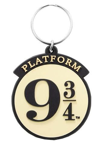 ハリーポッター プラットフォーム 9 3/4 ポリ塩化ビニルキーチェーン(フリーサイズ) (ブラック/クリーム)