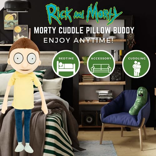 Image of Franco Collectibles Kidult Adult Swim Rick & Morty Super Soft Plush, (100% Officially Licensed Product), Morty