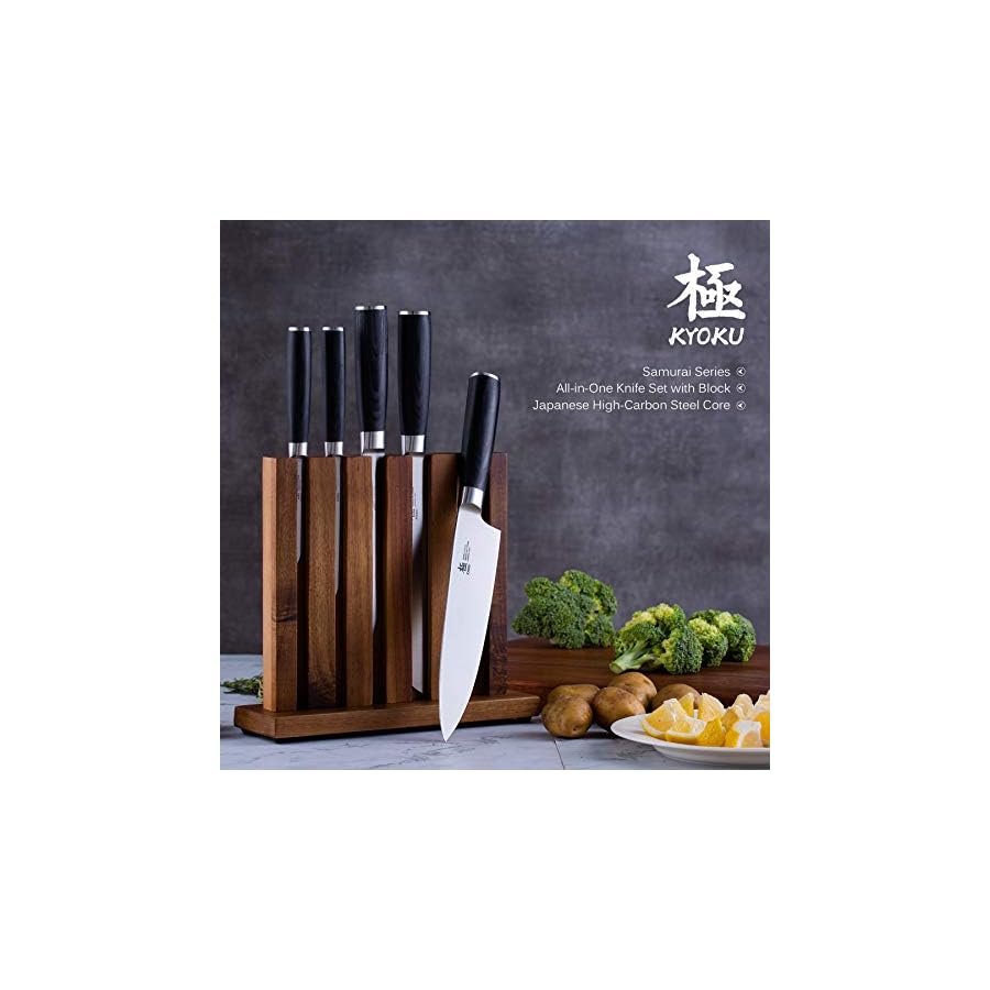 KYOKU-5-Knife-Set-with-Block-8-Chef-Knife-8-Bread-Knife-65-Carving-Knife-5-Utility-Knife-35-Paring-Knife--Premium-Japanese-Steel-Cutlery-Kitchen-Knives-Set-with-Wooden-Block KYOKU 5-Knife Set with Block, 8" Chef Knife + 8" Bread Knife + 6.5" Boning Knife + 5" Utility Knife + 3.5" Paring Knife – Premium Japanese Steel Cutlery Kitchen Knives Set with Wooden Block