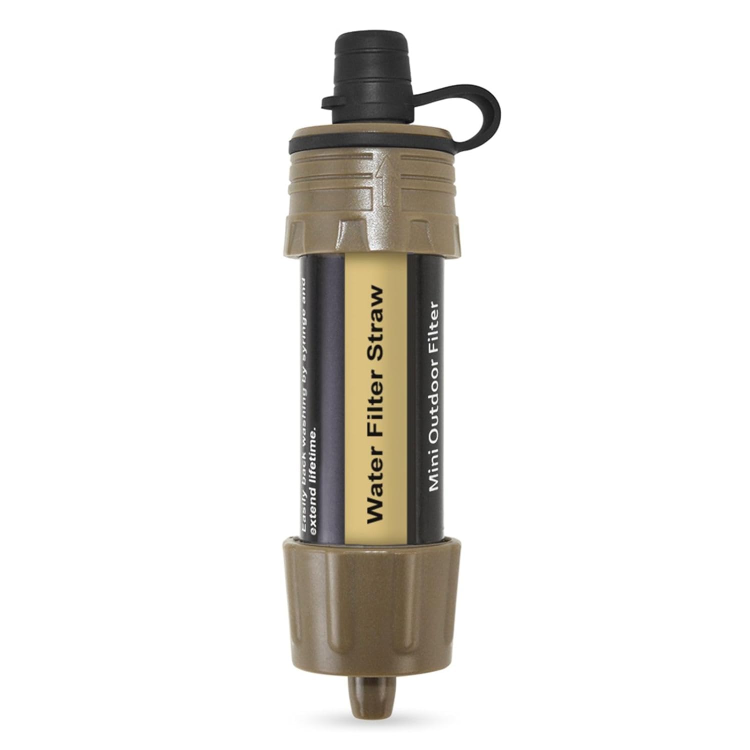 LIXADA Cannuccia per filtro dell'acqua per esterni, sistema di emergenza leggero e compatto, con tappo di protezione per campeggio, escursionismo, trekking e viaggi