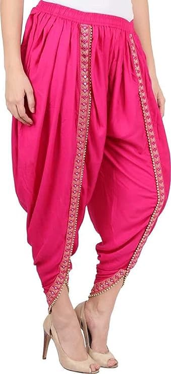 Women Plain Regular Loose Dhoti Pants Free Size (28 Till 34) Rani-picture-11