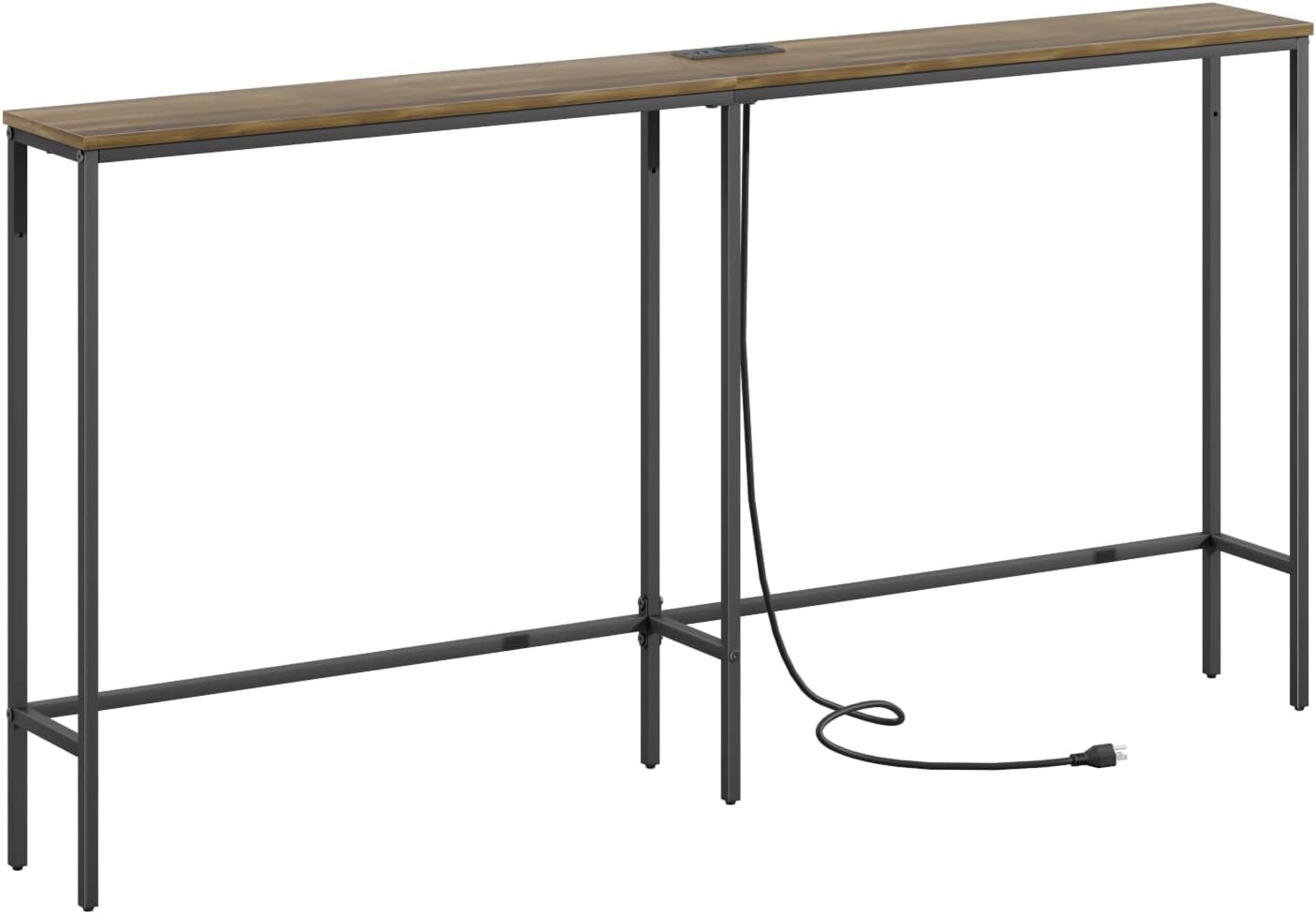 SONGXIN 63 Inch Console Table with Power Outlet,Modern