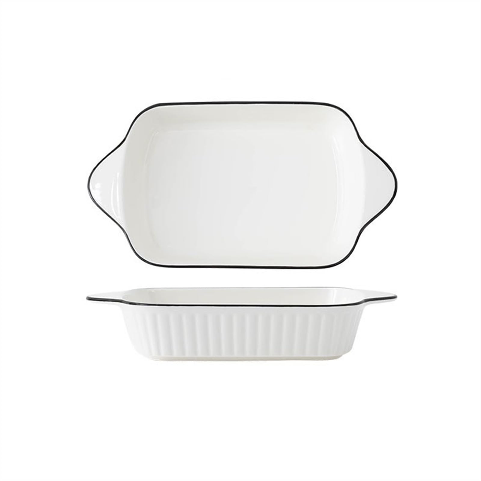 Baking Dish لوحة الخبز الإبداعية الاسكندنافية المنزلية السيراميك لوحة مستطيلة طبق للسلطة أدوات المائدة المطبخ Lasagne Dish