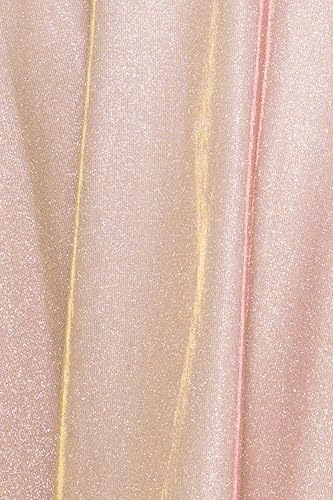 Image of Betsy & Adam Women's Betsy & Adam Women's Galaxy Glitter Straight Neck Off The Shoulder Floor Length Dress