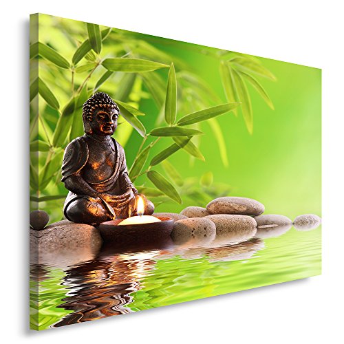 Feeby Impression Sur Toile Bouddha Méditation 80x60 cm 1 pièce Tableaux Tableau Mural Image Moderne Photo Décoration Murale Design Chambre Salon Cuisine Zen...