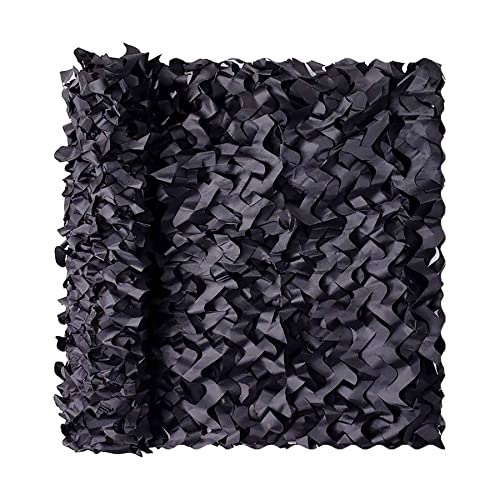 OUdini Filet de Camouflage, Stores pour Cour, Pare-Soleil, Camp, Ferme, Usine, Abri, Dissimulation de Voiture, Exposition de Fête/Black/1.5M*7M(4.9Ft*23.0Ft)