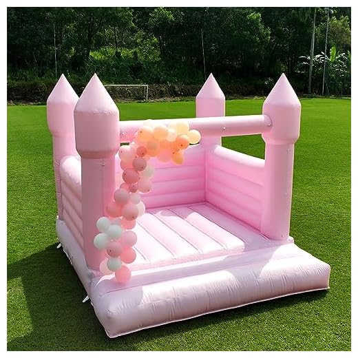 Inflatable Pink Bounce House with Bouncy Area Jump Castles Party Gift with Blower for Outdoor Backyard Wedding Decorations(13.5FT*11.5FT*10FT)