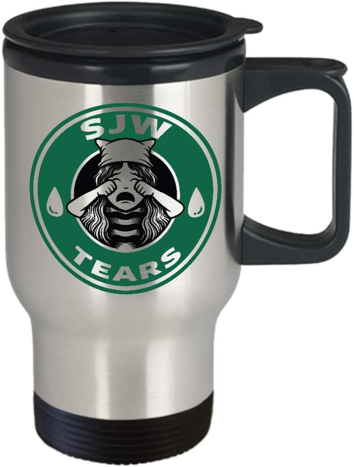 SJW Tears Travel Mug Funny Social Justice Warrior Travel Coffee Cup
