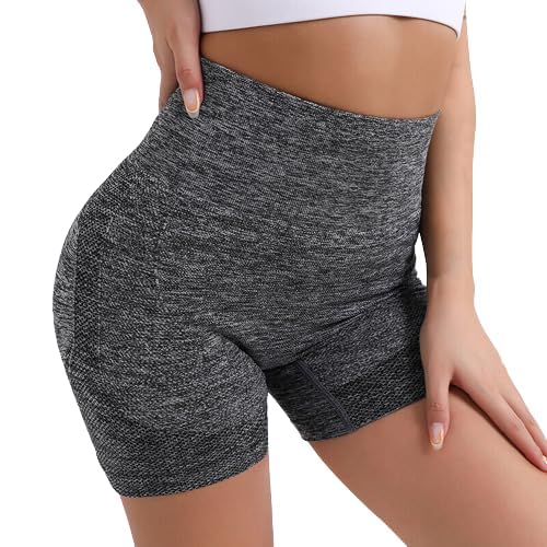 Image of Women's Gym Shorts Booty Scrunch High Wasit Seamless Sports Shorts Workout Push Up Shorts Cycling Fitness Running Shorts