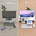 Monitor Stand Riser, Jelly Comb Foldable Computer Monitor Riser, Computer Stand with Storage Drawer, Phone Stand for Computer, Desktop, Laptop, Save Space (White)-S01
