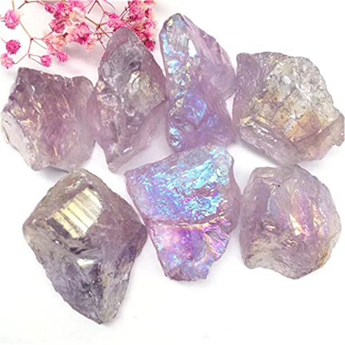 Cristaux bruts d'améthyste aura violette pour décoration maison
