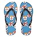 Fiji Flag - Sandali da spiaggia da uomo e donna, Multicolore, Small largo