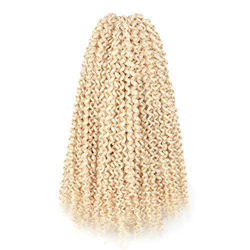 TOYOTRESS Passion Twist Hair - 18 Inch 6packs Off-white Water Wave Crochet Braids Synthetic Braiding Hair Extensions (18 Inch 6Packs, 613#)